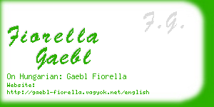 fiorella gaebl business card